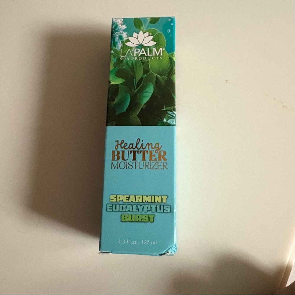 NIB La Palm healing butter lotion spearmint eucalyptus burst